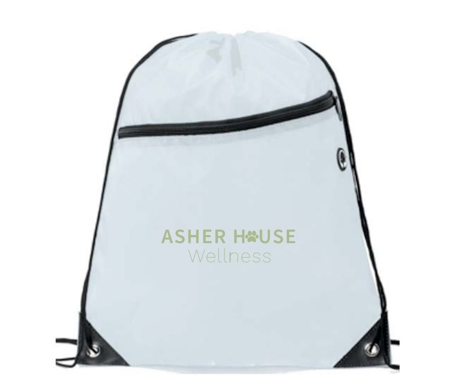 Asher House Wellness Zip Front Drawstring Bag