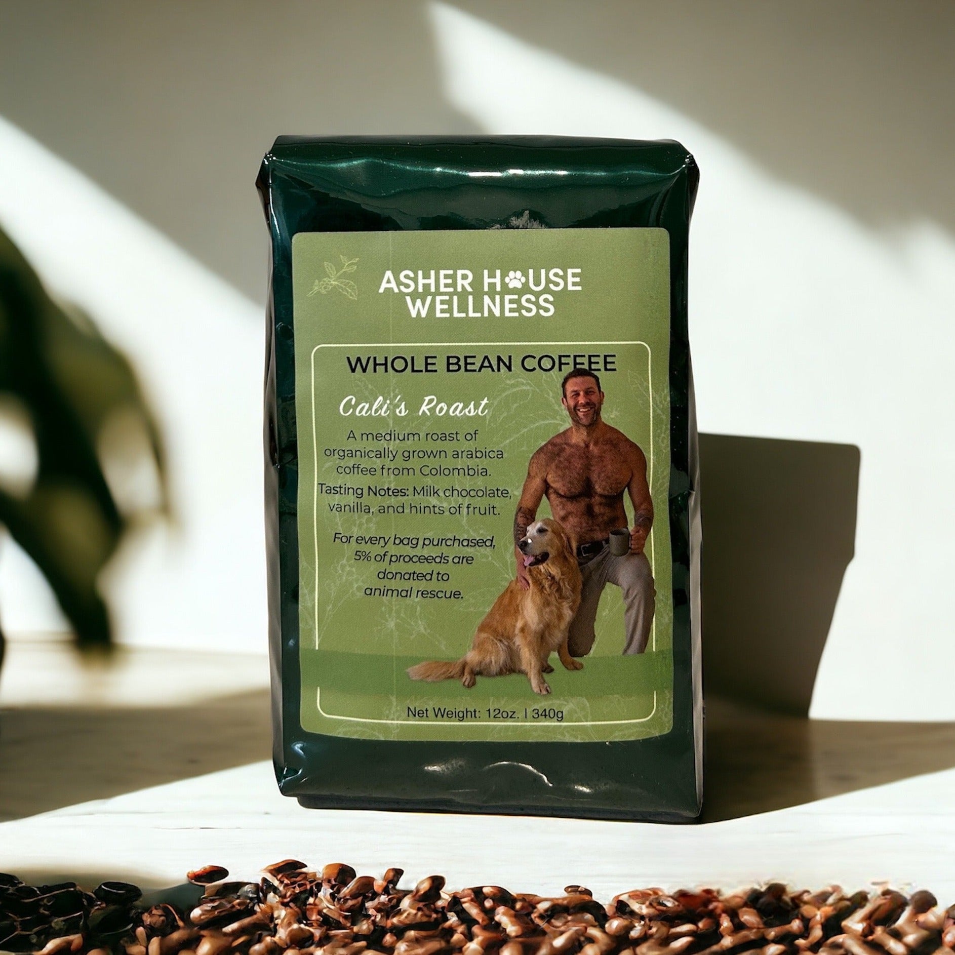 Asher House Wellness Cali's Medium Roast Organic Whole Bean Coffee