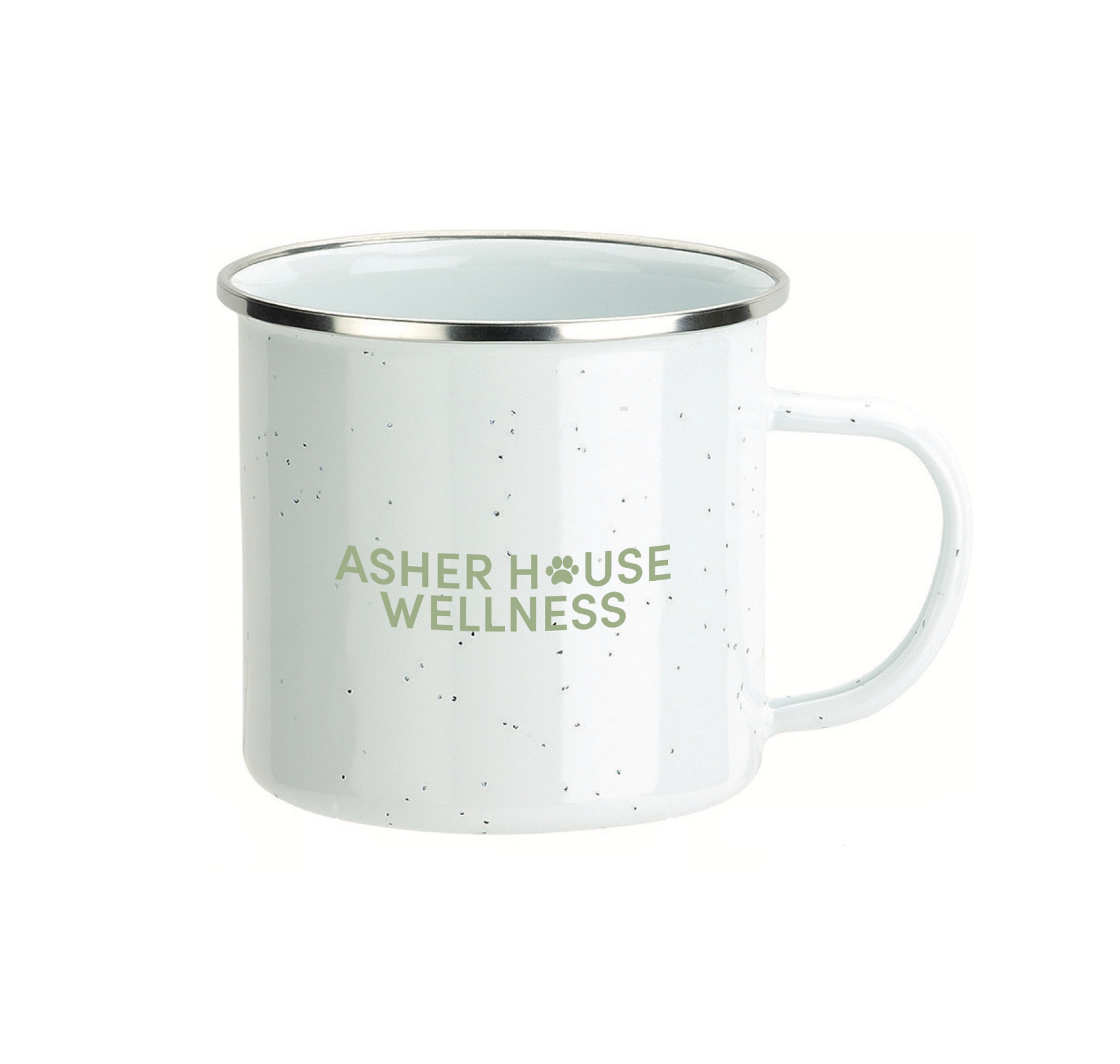 NOUVEAU! Tasse à café en émail 16 oz Asher House Wellness