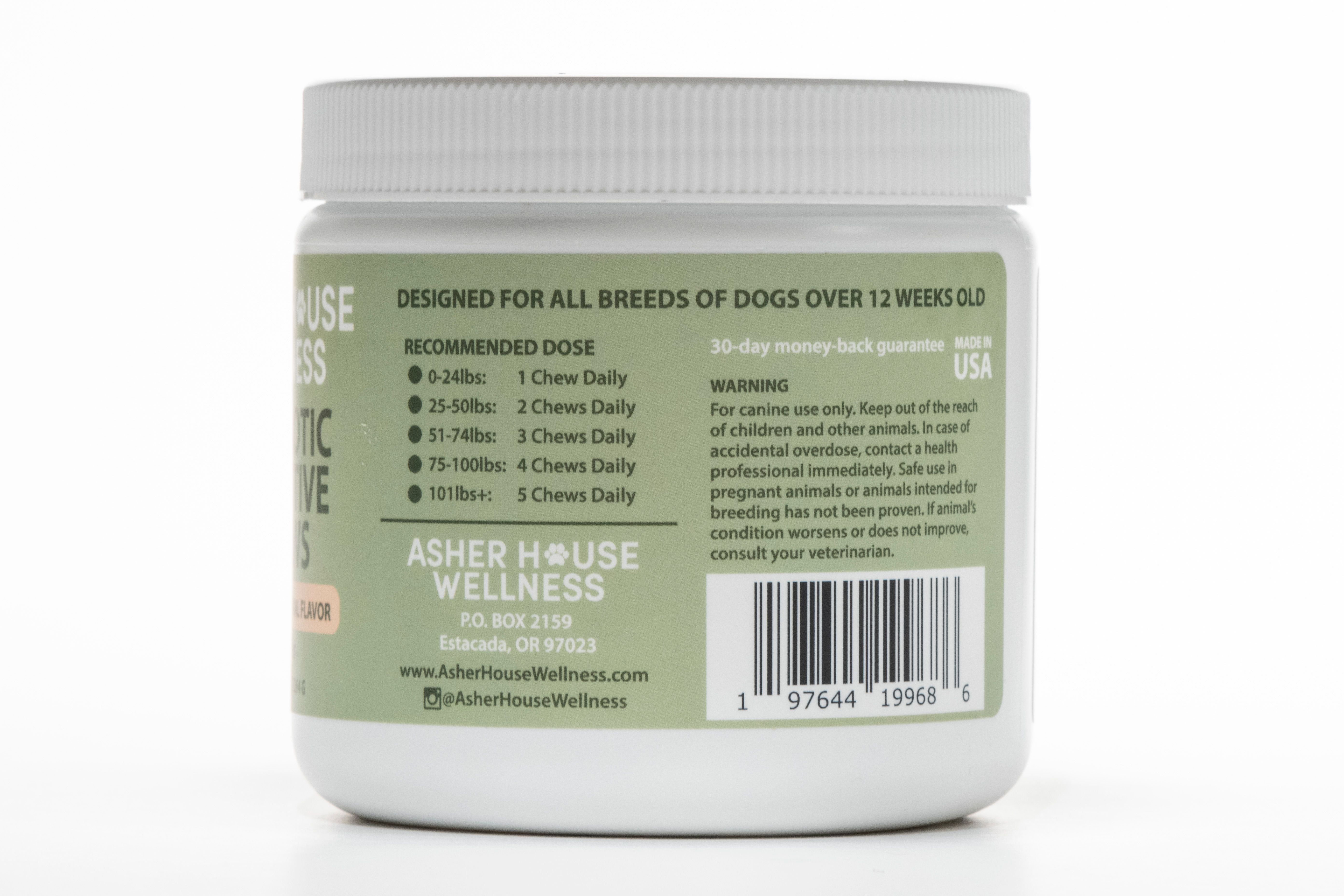 Asher House Wellness Probiotiques à mâcher digestifs (120 à mâcher)